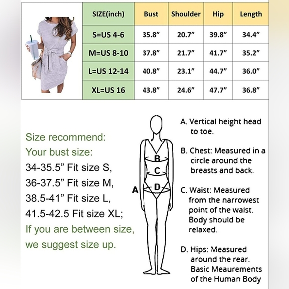 Women's Summer Striped Short Sleeve T Shirt Dress Casual Tie Waist with Pockets - Picture 3 of 5